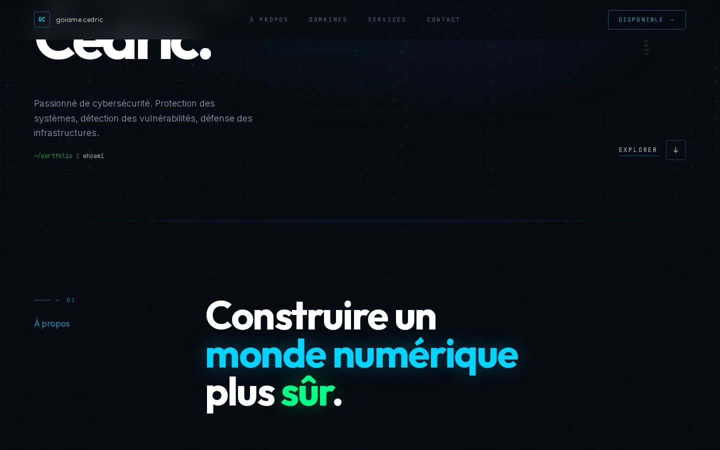 Aperçu — Cybersécurité Cédric