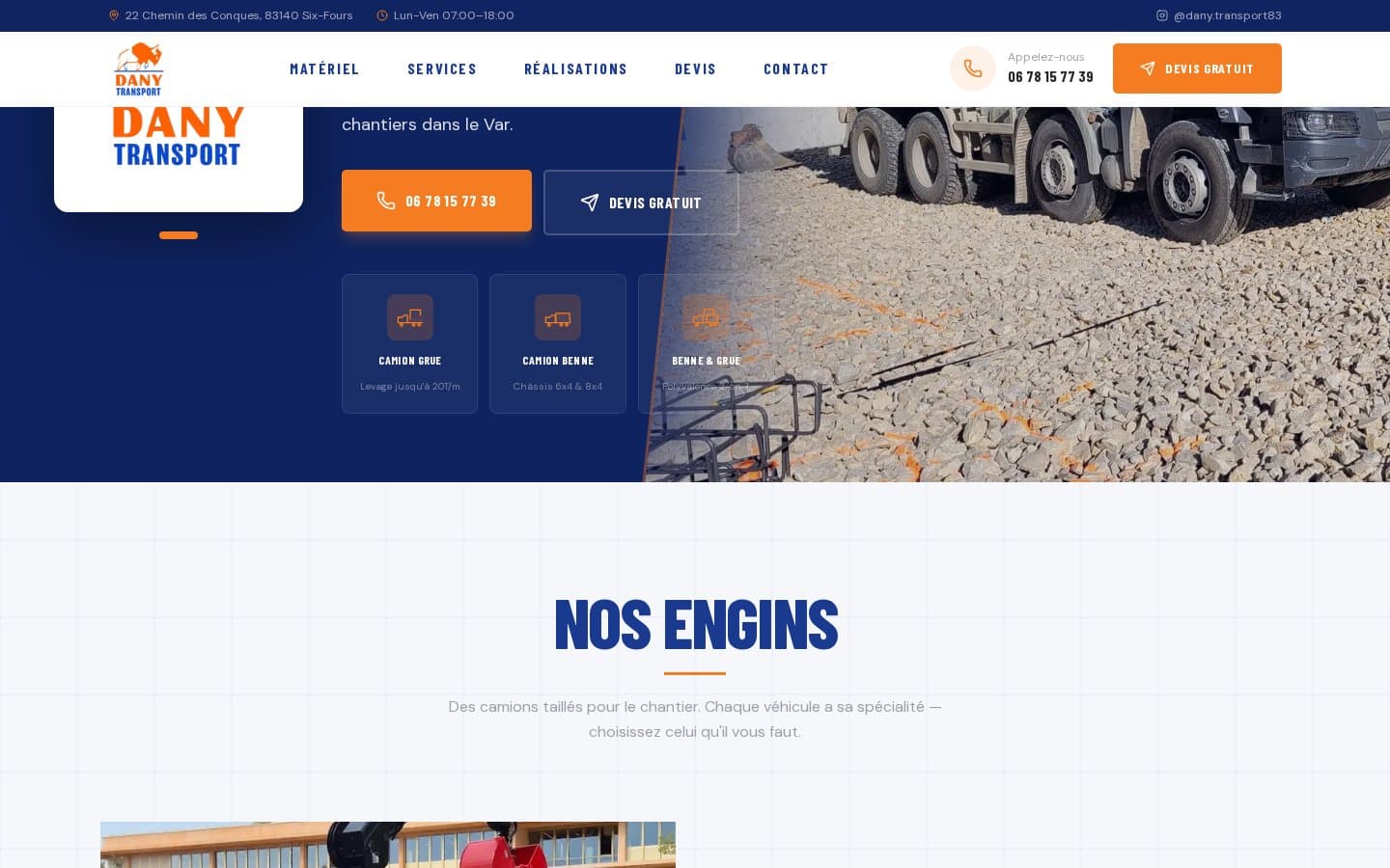 Aperçu — Dany Transport